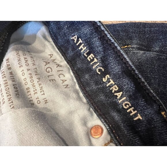 American Eagle Airflex + Jeans Temp Tech 30 x 32 Athletic Straight Leg 30x32 AEO - Picture 4 of 9